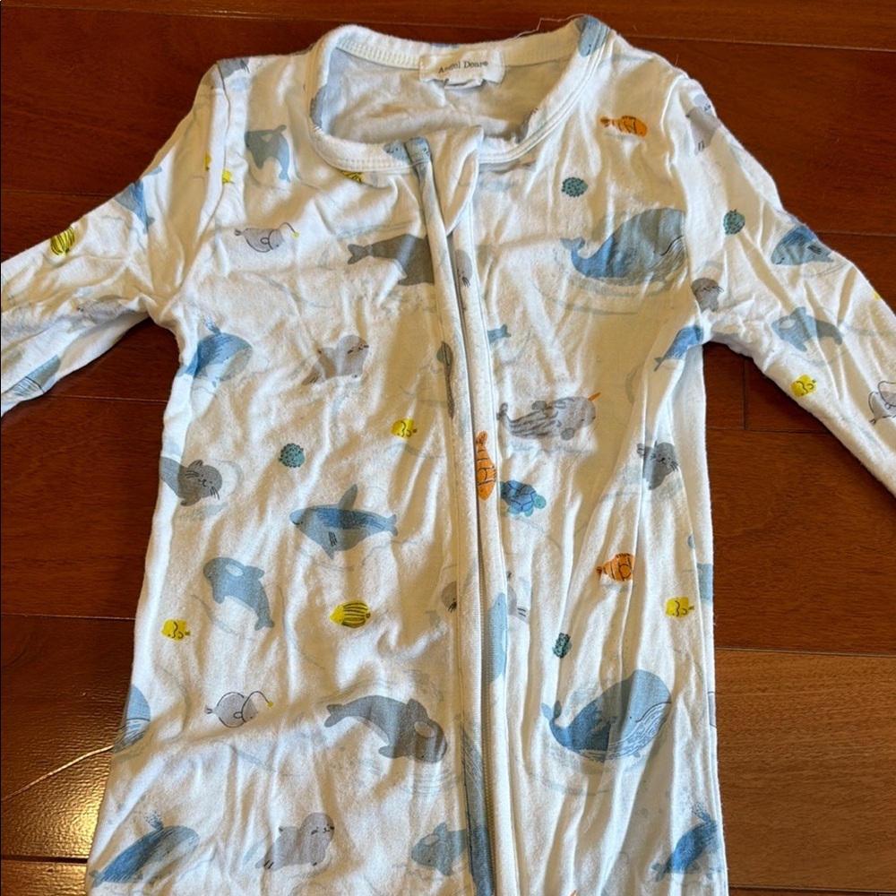 Angel Dear sea creatures Bamboo footie pajamas 12-18 months